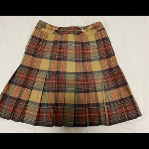 Vintage Celine Plaid Skirt. 100% Wool.